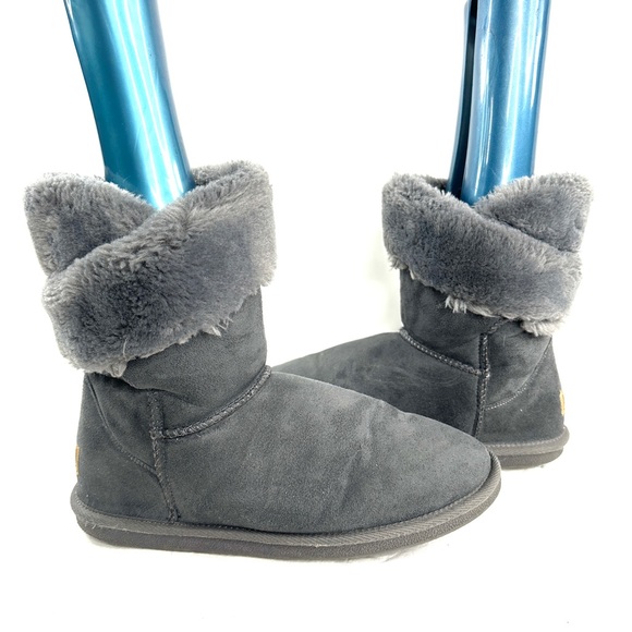 Apres by Lamo Terrace Women Size 11 Gray Microfiber Winter Boot Faux Fur - Picture 5 of 8